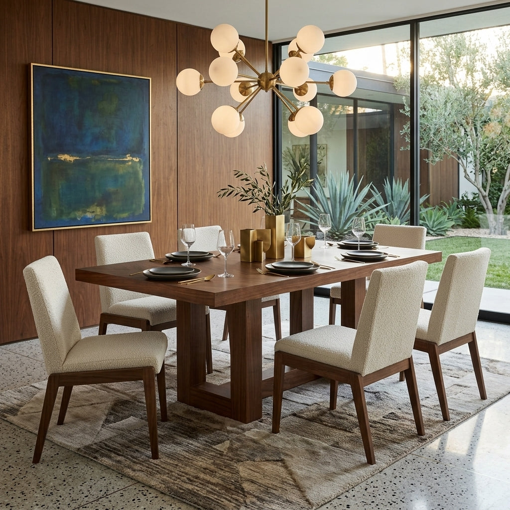Mesa de comedor ZEREK detalle del acabado